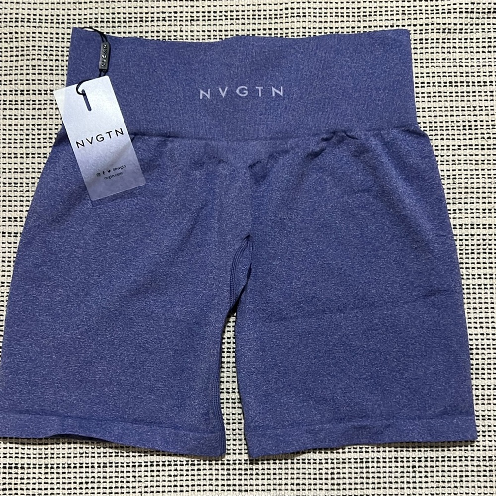 NVGTN Women's Athletic Bike Shorts in Heather Navy
